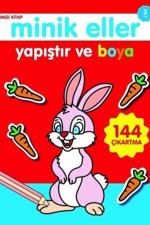 Yapıştır ve Boya / Minik Eller Kırmızı Kitap (3 Yaş)