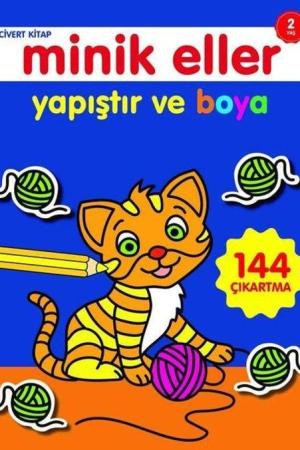 Yapıştır ve Boya / Minik Eller Lacivert Kitap (2 Yaş)